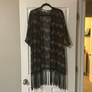 Multicolor BOHO style kimono